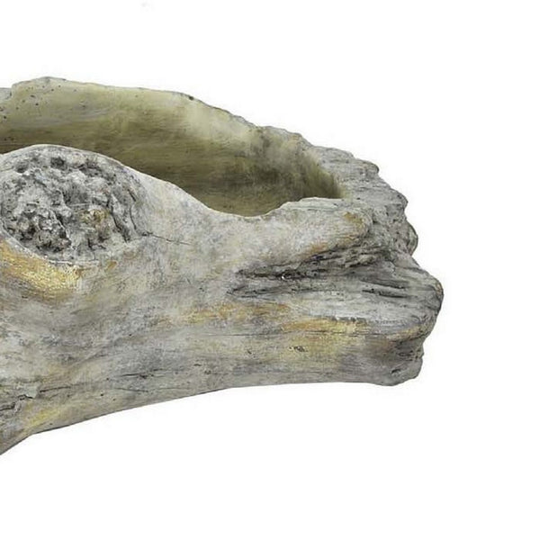 English Elm Paul Terracotta Trough Planter Weathered Gray Driftwood Finish Coastal Patio Decor B056P412617