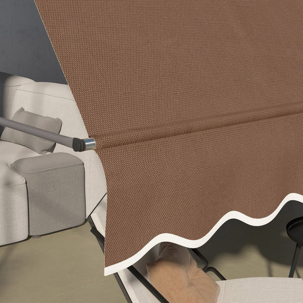 English Elm Outsunny Freestanding Manual Retractable Awning, 118" Uv-Protected Shade For Decks & Windows W2225P200707-GIGA