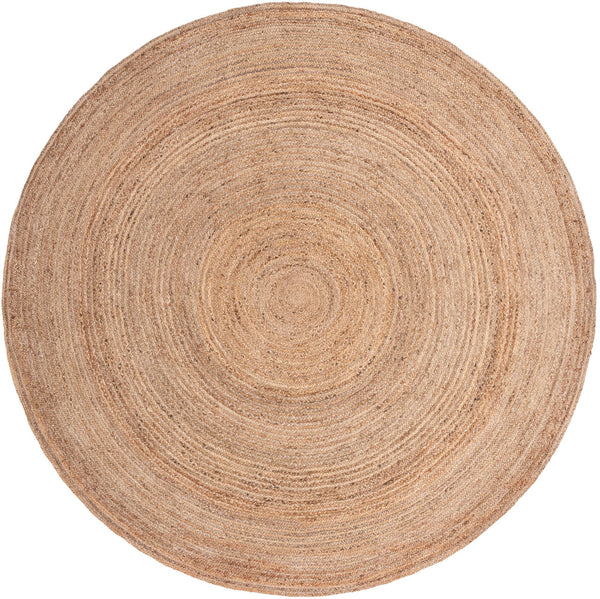 Unique Loom Braided Jute Dhaka Hand Braided Solid Rug Natural, Natural 10' 0" x 10' 0"