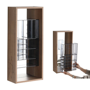 English Elm 12'' 12 Inch Wall Mounted Mirrored Bathroom Cabinet Plywood Build with Removable Organizer Insert W999P470290