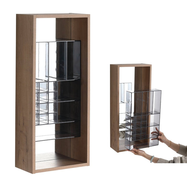 English Elm 12'' 12 Inch Wall Mounted Mirrored Bathroom Cabinet Plywood Build with Removable Organizer Insert W999P470290
