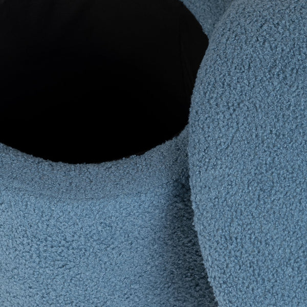 Crestview Collection Modern Mushroom-inspired Ottoman With Hidden Storage - Stylish Spice Yellow Accent For Any Room Blue Solid Wood Evfzr3908indg