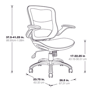 OSP Home Furnishings Riley Office Chair White Mesh