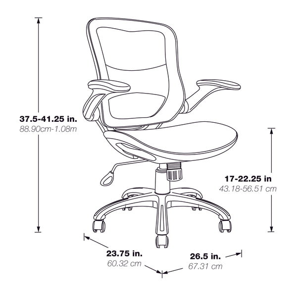 OSP Home Furnishings Riley Office Chair White Mesh