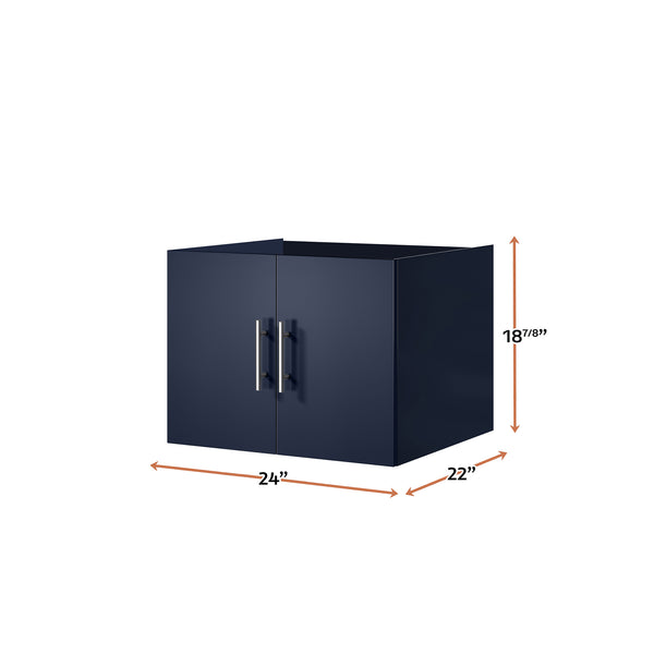 English Elm Navy Blue Bath Vanity 24" W X 22" D - Elegant Solid Wood Design With Soft-Close Storage Solution B2731P258559