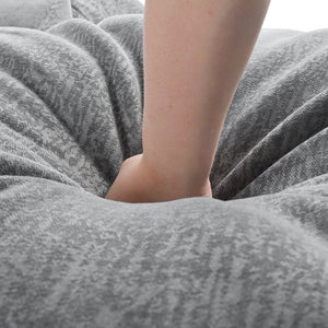 English Elm U_STYLE U-Shaped Chenille Sectional Sofa with Adjustable Armrests, 6-Seater, Removable Covers, Durable Construction Gray WY000430AAE