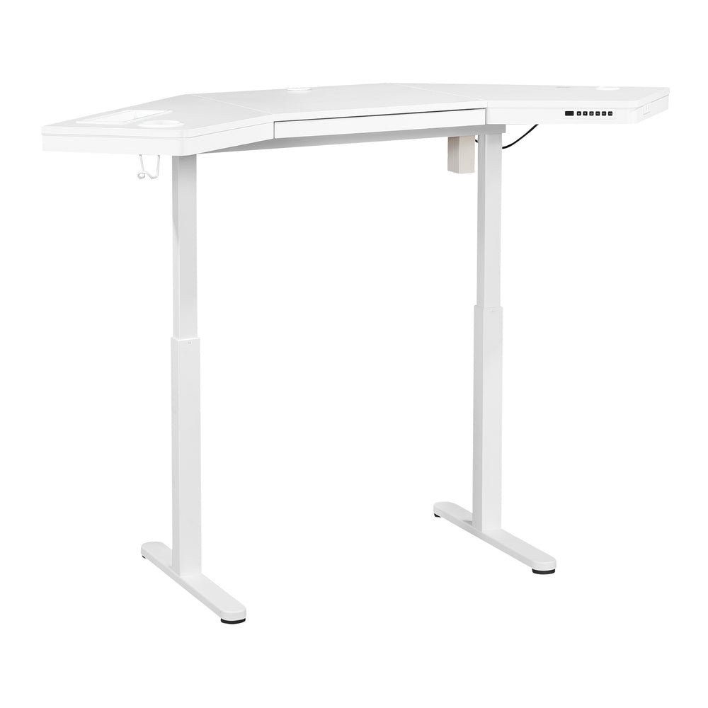 OSP Home Furnishings Stealth Sit-to-Stand Electric Heigh White