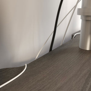 English Elm Gaming Desk White Finish with Dual Drawers & Adjustable Shelf for Cooling Airflow, Modern Durable Design B356P402674