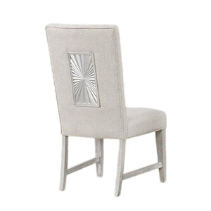 English Elm Diaz Wood Dining Side Chairs Set of 2 Tapered Leg Poplar Frame in Light Gray B056P416966