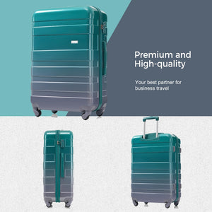 English Elm Luggage Sets 3 Piece Abs Hardshell Spinner Suitcase Collection with Tsa Lock Dark Green N726P281629W