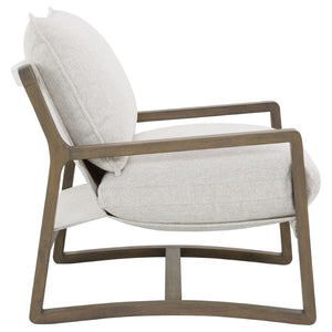English Elm O'brien Boucle Accent Chair with Ash Wood Frame for Modern Living Rooms B062P441321