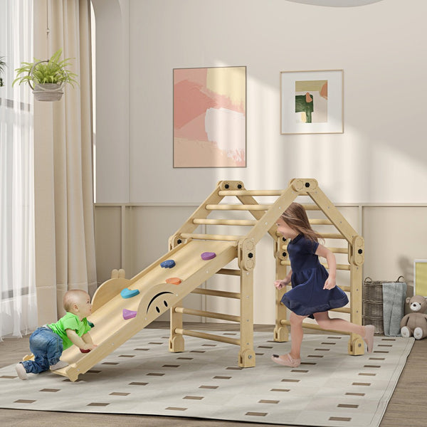 English Elm Qaba 63 Inch Hdpe Indoor Toddler Slide Attaches to Sofa or Bed Safe Fun W2225P249769