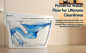 English Elm Unique Smart One Piece Toilet Bidet Combo with Auto Lid Warm Air Dryer Heated Seat W3133P476384