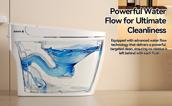 English Elm Unique Smart One Piece Toilet Bidet Combo with Auto Lid Warm Air Dryer Heated Seat W3133P476384