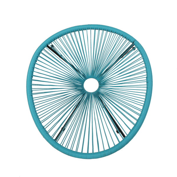 English Elm Christopher Knight Home® - ANSON Woven Outdoor Chair Set of 2 with Steel Frame — Modern Hammock Weave Design for Patio Comfort Teal N773P188736T