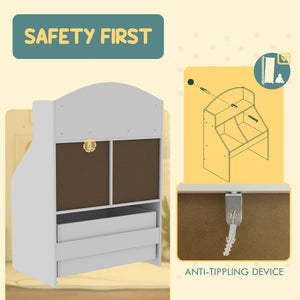 English Elm Qaba Kids Bookshelf - 3-Tier Toy And Book Storage Organizer With Drawer For Playroom & Nursery Fun W2225P249760-GIGA