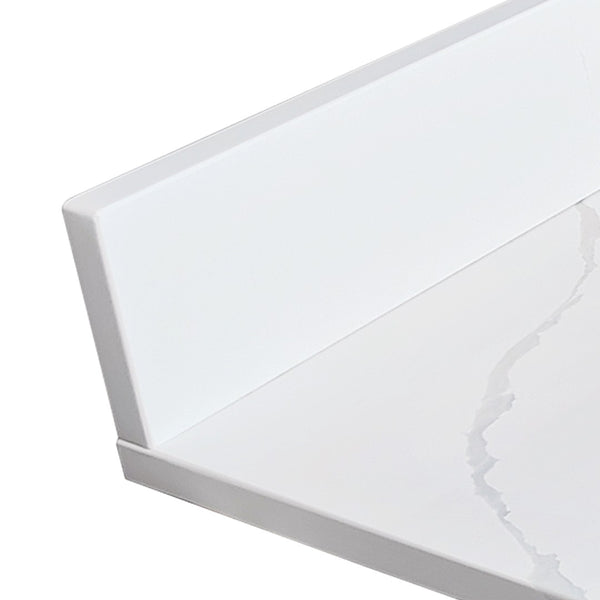 English Elm 49-inch Carrara Quartz Vanity Top Undermount Sink Marble Look Backsplash Bathroom W2699P459409