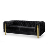 Christopher Knight Home® - Noble House - Keyser Modern Glam Tufted Velvet 3 Seater Sofa