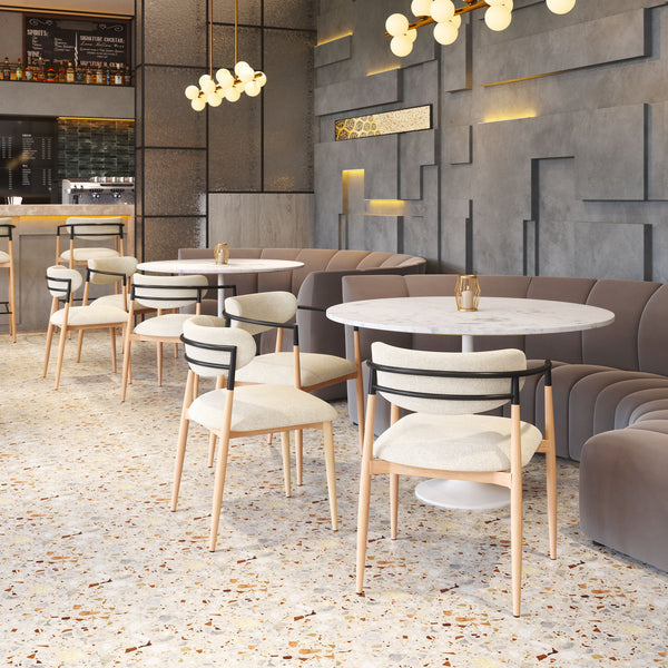 Zuo Modern Equinox Armless Dining Chair Set Of 2 - Stylish Modern Design For Elegant Hospitality Spaces Gray 100% Polyester,Steel 110852-zuo-modern