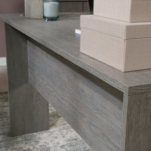 English Elm L-Shaped Desk - Spacious Brown Finish Workspace With Storage, Cord Management & Easy Assembly Options B356P367842
