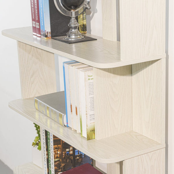 English Elm 31.5" Tall 5-tier Mdf Bookcase Slim Open Shelving Unit for Office Bedroom Living Room White W2899P444154