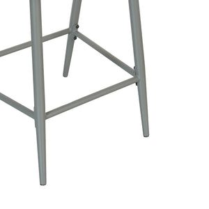 English Elm Christopher Knight Home® - Outdoor 26" Height Metal Frame Counter Stools Set Of 2 With Rattan Backrest & Cushions, Matte Grey N772P245123G