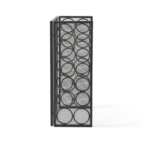 English Elm Christopher Knight Home® - FIRE Three-Panel Iron Firescreen Black Silver — Foldable Mesh Spark Guard with Chic Circular Pattern, 30" H 65179.00BLKSILV