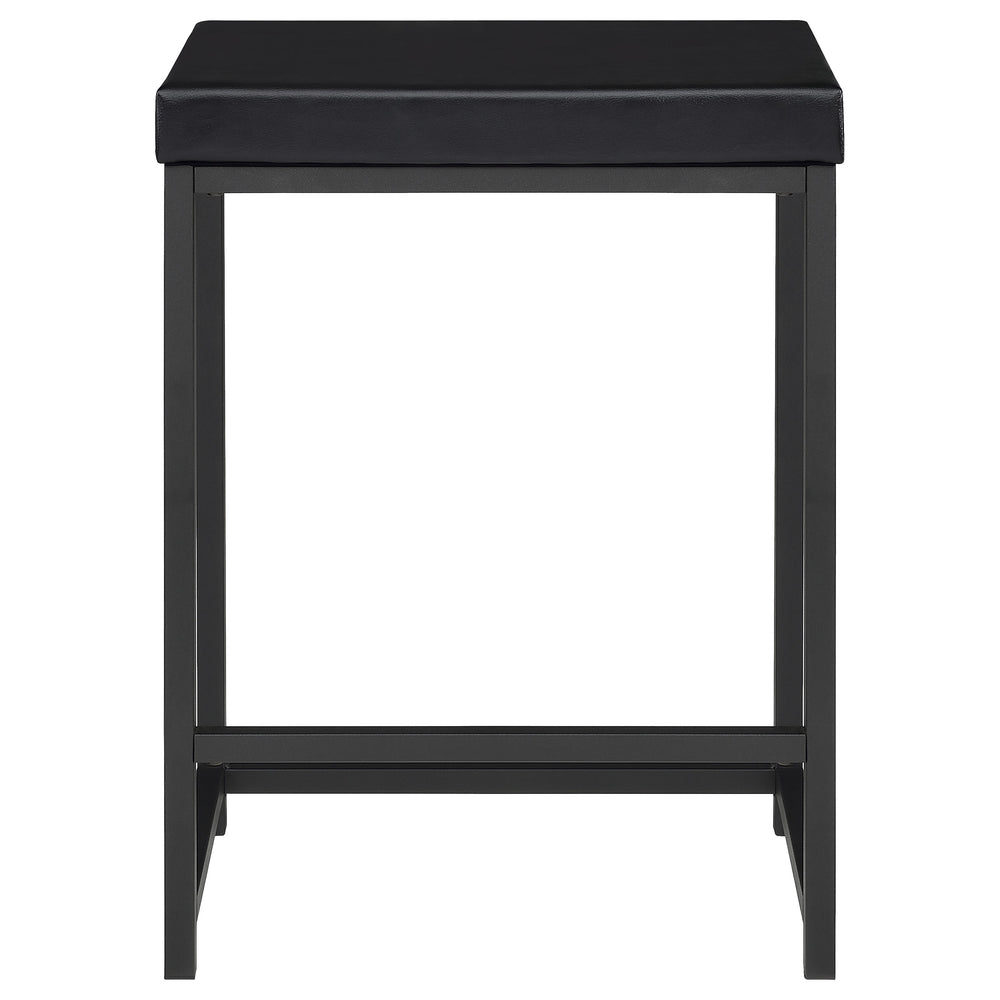 English Elm Klekner Black 4-Piece Counter Height Table Set with Nesting Tables & Stools, Space-Saving Chic Finish B062P353238
