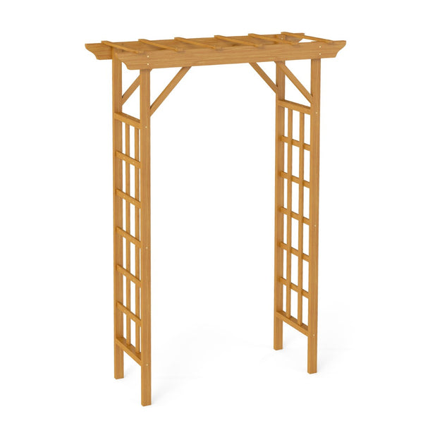 English Elm Wooden Garden Arch Solid Freestanding Trellis for Climbing Plants and Ceremonies W2640P356954