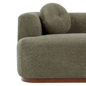 English Elm Compressed Three Seat Sofa with Rubberwood Base Polyester Upholstered Living Room Couch N771P392415F_N771P392416F