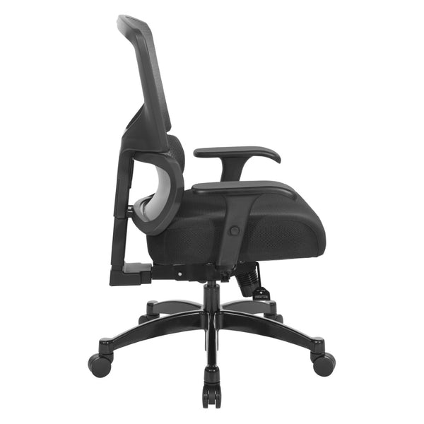 OSP Home Furnishings Big Tall Ergonomic Office Chair with Breathable Mesh Back and Lumbar Support for Long Days 639-3T1763