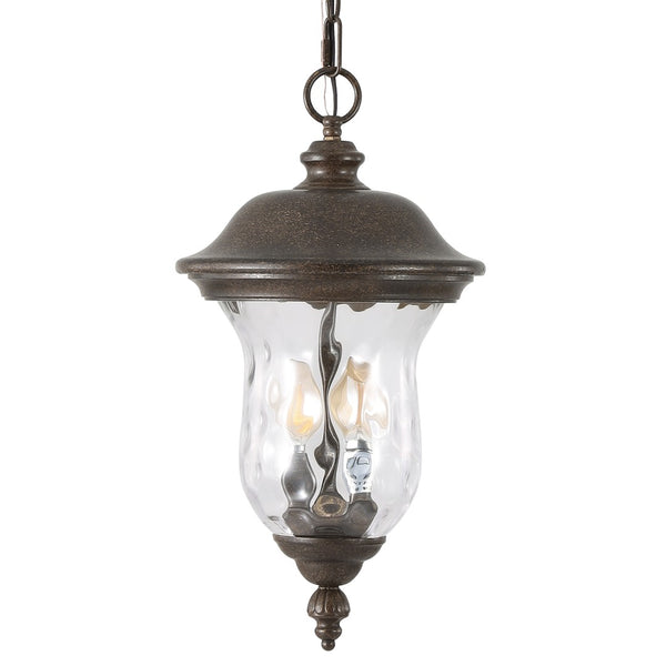 English Elm 19"(h) Rustic Aluminum Pendant Lantern Weatherproof Farmhouse Porch and Patio Light W2312P415975