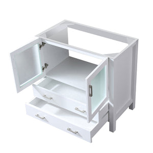 English Elm White Bath Vanity With Soft-Close Drawers, Durable Solid Wood, Perfect For Modern Bathrooms, 36-In. B2731P260430-GIGA