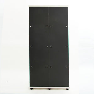 English Elm Tempered Glass Display Cabinet With Bluetooth Led Light, Locking Door, Mirrored Back – Stylish Storage! W3155S00016-GIGA