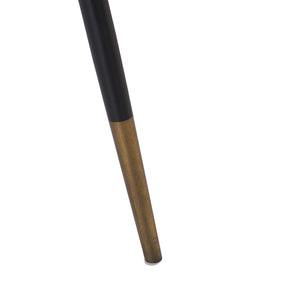 Sunpan Derome Contemporary Dining Armchair - Stylish Faux Leather, Sculpted Design with Black Steel Legs Polo Club Stone