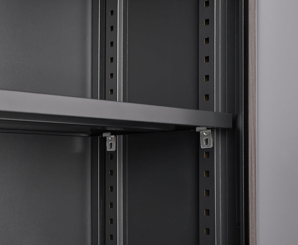 English Elm Metal Locking Storage Cabinet Foldable Steel Locker Adjustable Shelf Home Garage W1247P216101