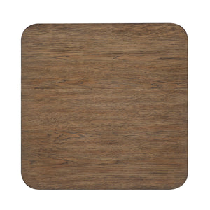 English Elm 1pc Square Wood End Table with Walnut Veneer and X-Base, Contemporary Side Table for Living Room Amenities Light Brown 36.5 L x 28 W x 9 H B011P387123