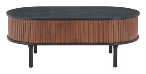 Koriana Coffee Table Black & Walnut 110298 Zuo Modern