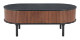 Koriana Coffee Table Black & Walnut 110298 Zuo Modern