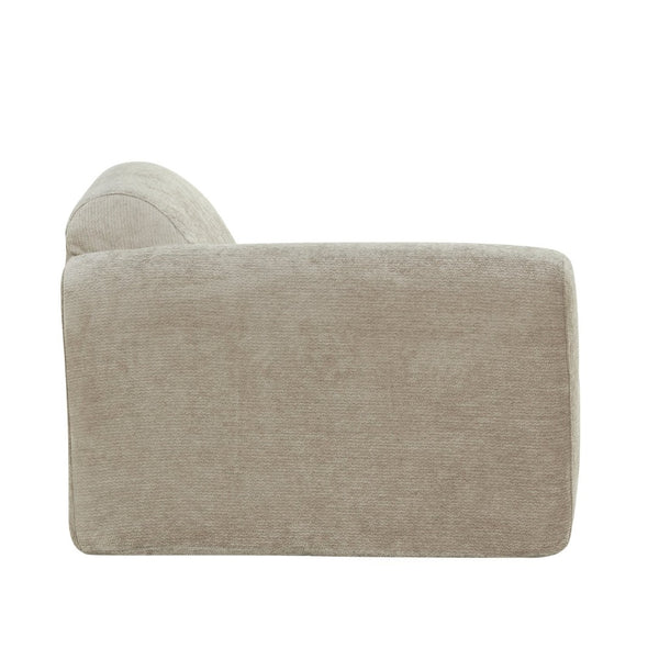 English Elm 111" Curved Sectional Sofa Set Plush Lamb Wool Upholstery Deep Seat Ottoman Lounge Espresso N767P371305E