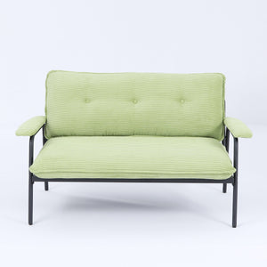 English Elm The 53-inch sofa with durable metal frame and sponge cushions, space-saving American-style comfort for studio living Green W3371P309475