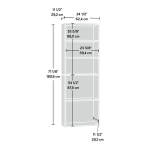 English Elm 5-Shelf Bookcase - Stylish Brown Finish, Adjustable Shelves, Space-Saving Design For Any Room Decor B356P402778