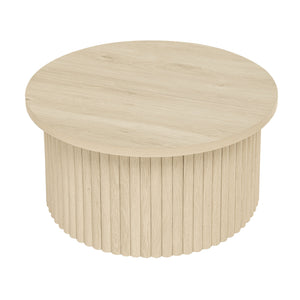 English Elm Coffee Table - Modern Round Accent Table With Flip-Top Design For Small Spaces & Living Rooms W688P248119