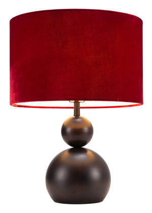 Shobu Table Lamp Red 56154 Zuo Modern