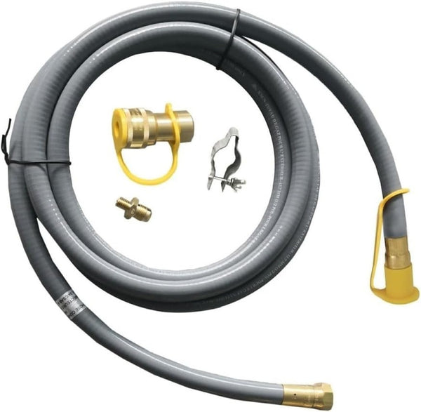 English Elm Natural Gas Conversion Kit Quick Connect Hose for Outdoor Propane Fire Pit Units B120P202292