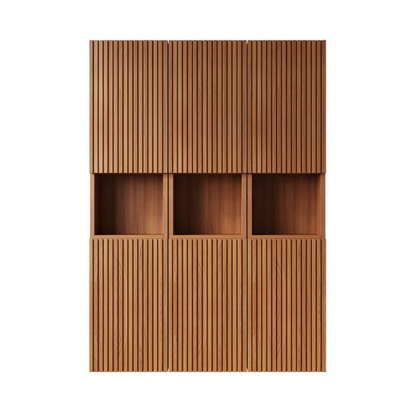 English Elm Mitch Modular Wall Mounted Cabinet Set Oak Woodgrain Soft Close Bathroom Storage W2615S00523