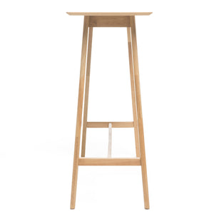 English Elm Christopher Knight Home® - Wood Mid Century Bar Table with Sleek Veneer Top and Splayed Legs, Stable Oak Base, Seats 4 Natural 58918.00OAK