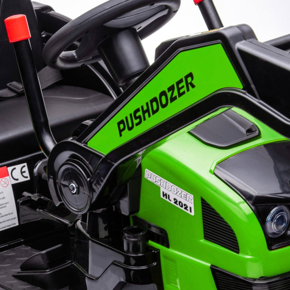 English Elm Aosom 6v Electric Ride on Excavator for Kids with Adjustable Bucket and Dual Speed W2225P229143