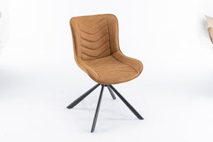 English Elm Mid-Century Modern Tufted Wingback Swivel Chairs, Set Of 2 - Stylish Leather Accent Chairs For Home T3903P405993