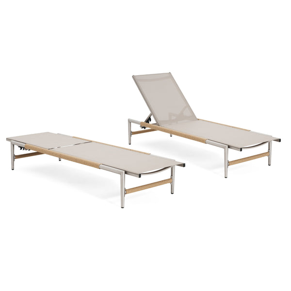 English Elm Christopher Knight Home® - Hargrove Outdoor Patio Chaise Lounge Set Of 2 - Durable Aluminum, Ergonomic Mesh, Stylish Design N775P232991S